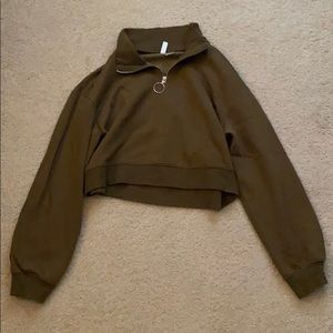 A cropped sweatshirt